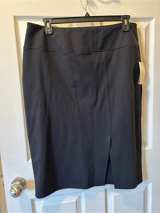 Worthington Dresses & Skirts - Worthington XL Black Ponte Stretch Pencil Skirt w/Front Slit NWT